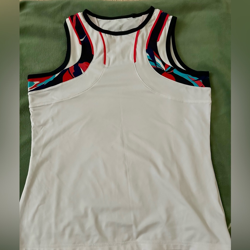 Tail Tech Performance Tennis Golf Athletic Tank top shirt White Size Small